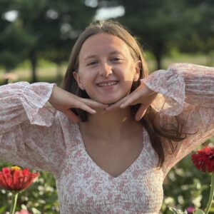 Mary Rohrscheib Scholarship recipient Emilie Bazer smiles for the camera.